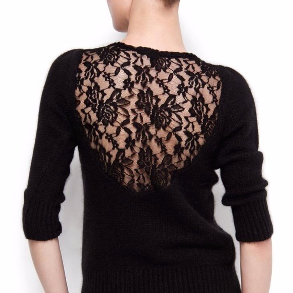 Mango Sweaters - MANGO Wool Lace Panel Jumper